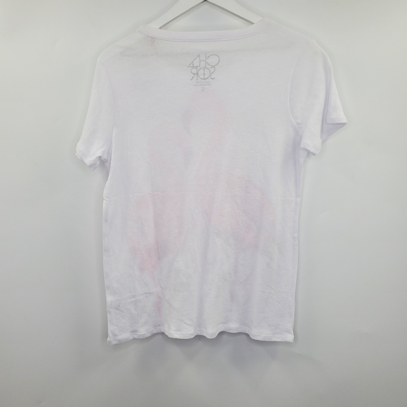 Chaser Flamingoes Big Graphic Tee Cotton Shirt White NEW - Picture 3 of 6